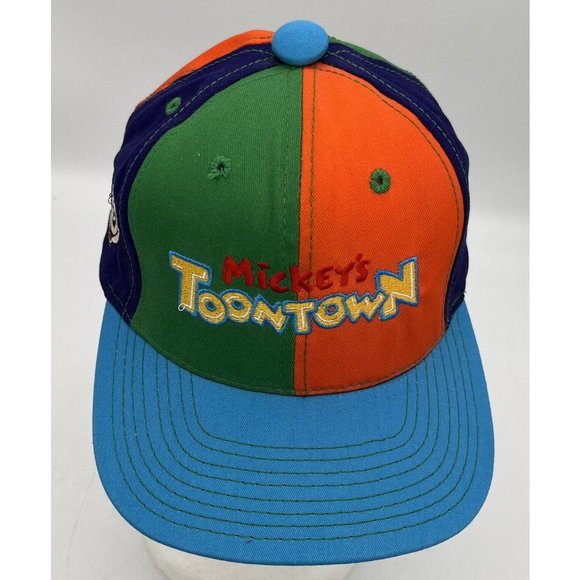 Goofy's Hat Co. Mickey's Toontown Colorblock Baseball Cap Hat Youth Size USA - Picture 1 of 9